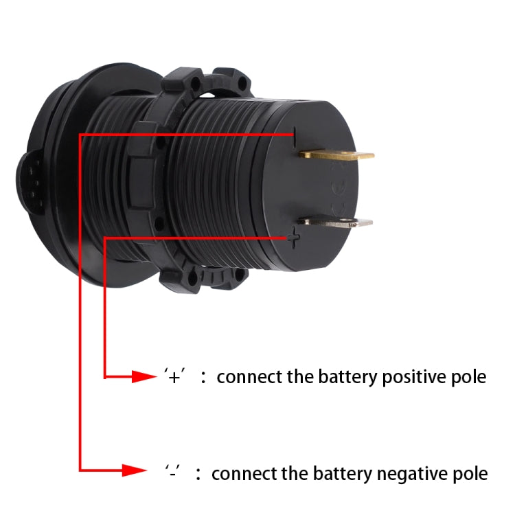 Universal Car Dual USB Charger Power Outlet Adapter 4.2A 5V IP66 with Aperture + 60cm Cable, 4.2A + 60cm Cable(Orange Light), 4.2A + 60cm Cable(Red Light), 4.2A + 60cm Cable(White Light), 4.2A + 60cm Cable(Blue Light), 4.2A + 60cm Cable(Green Light)