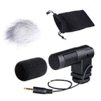 BOYA BY-V01 Stereo X/Y Condenser Microphone with Integrated Shock Mount Cold-shoe Mount & Windshield for Smartphones, DSLR Cameras and Video Cameras, BY-V01