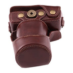 Full Body Camera PU Leather Case Bag with Strap for Canon EOS M10, For EOS M10
