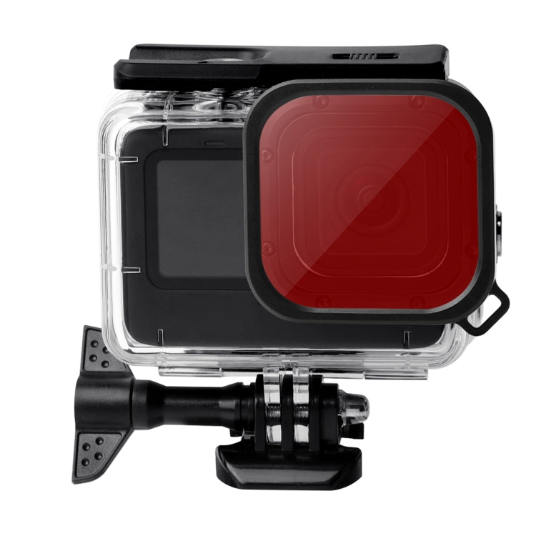 Waterproof Case + Touch Back Cover + Color Lens Filter for GoPro HERO10 Black / HERO9 Black, Case + Touch Cover + Red Filter for GoPro9, Case + Touch Cover + Pink Filter for GoPro9, Case + Touch Cover + Purple Filter for GoPro9