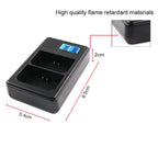 Dual Channel Digital LCD Display Battery Charger with USB Port for Sony NP-FZ100 Battery, Compatible with Sony A9 (ILCE-9), Dual NP-FZ100 Battery
