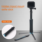 Portable Foldable Tripod Holder Selfie Monopod Stick for DJI, Insta360, GoPro and Other Action Cameras, Length: 23.5-81cm, RUIGPRO