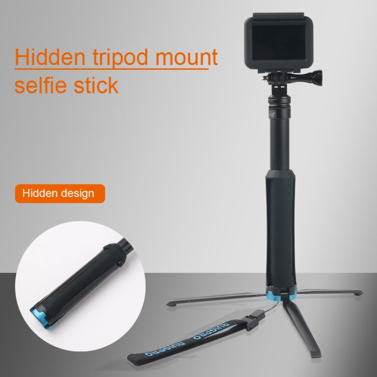 Portable Foldable Tripod Holder Selfie Monopod Stick for DJI, Insta360, GoPro and Other Action Cameras, Length: 23.5-81cm, RUIGPRO