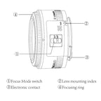YONGNUO YN35MM F2N 1:2 AF/MF Wide-Angle Fixed/Prime Auto Focus Lens for Nikon DSLR Cameras, YN35mm F2N