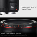 YONGNUO YN50MM F1.8C II F1.8 Auto Focus Lens for Canon EF Mount New Lens, YN50mm F1.8C II