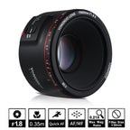 YONGNUO YN50MM F1.8C II F1.8 Auto Focus Lens for Canon EF Mount New Lens, YN50mm F1.8C II