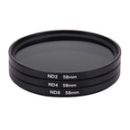 JUNESTAR Proffesional 58mm Lens Filter ND Filter Kits (ND2 + ND4 + ND8) for GoPro & Xiaomi Xiaoyi Yi & SJCAM Sport Action Camera, 3 in 1 ND Filter