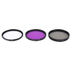 JUNESTAR 3 in 1 Proffesional 58mm Lens Filter(CPL + UV + FLD / Purple) for GoPro & Xiaomi Xiaoyi Yi Sport Action Camera, 3 in 1