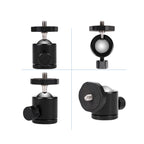 Mini 360 Degree Rotation Panoramic Metal Ball Head for DSLR & Digital Cameras, Black, Blue, Red