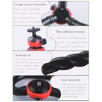 MZ305 Mini Octopus Flexible Tripod Holder with Ball Head for SLR Cameras, DJI / Insta360 / GoPro and Other Action Camera, Size:30cmx5cm, MZ305