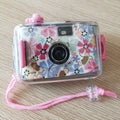 SUC4 Flowers Pattern Retro Film Camera Mini Point-and-shoot Camera for Children 5m Waterproof, Flowers Pattern