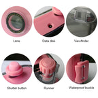 SUC4 Flowers Pattern Retro Film Camera Mini Point-and-shoot Camera for Children 5m Waterproof, Flowers Pattern