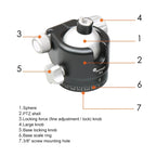 FITTEST X4 Low Center of Gravity High Locking Force Panoramic Ball Head with Quick Release Plate for DSLR & Digital Cameras, Load Max 10kg, YT040 X4