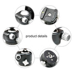 FITTEST X4 Low Center of Gravity High Locking Force Panoramic Ball Head with Quick Release Plate for DSLR & Digital Cameras, Load Max 10kg, YT040 X4