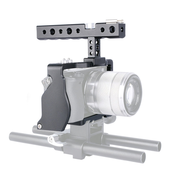 YELANGU C6 Camera Video Cage Handle Stabilizer for Sony A6000 / A6300 / A6500 / A6400, Handle Stabilizer