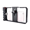 YLG0901B Vlogging Live Broadcast Smartphone Plastic Cage Video Rig Filmmaking Recording Handle Stabilizer Bracket for iPhone, Galaxy, Huawei, Xiaomi, HTC, LG, Google, and Other Smartphones, YLG0901B