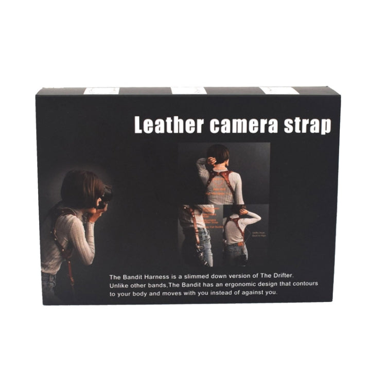 Quick Release Anti-Slip Shoulder Leather Harness Camera Strap with Metal Hook for SLR / DSLR Cameras (Left Shoulder), Left Shoulder, Right Shoulder
