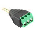 3.5mm Male Plug 3 Pole 3 Pin Terminal Block Stereo Audio Connector, 3.5mm Male (3 Pin)