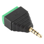 3.5mm Male Plug 4 Pole 4 Pin Terminal Block Stereo Audio Connector, 3.5mm Male (4 Pin)