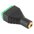 3.5mm Female Plug 4 Pin Terminal Block Stereo Audio Connector, 3.5mm Female (4 Pin)