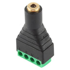 3.5mm Female Plug 4 Pin Terminal Block Stereo Audio Connector, 3.5mm Female (4 Pin)