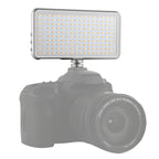 LED011S Pocket 180 LEDs Professional Vlogging Photography Video & Photo Studio Light with OLED Display & Cold Shoe Adapter Mount for Canon / Nikon DSLR Cameras, 180 LED