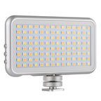 LED-013 Pocket 112 LEDs Professional Vlogging Photography Video & Photo Studio Light with OLED Display & Cold Shoe Adapter Mount for Canon / Nikon DSLR Cameras, 112 LED