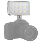 LED-013 Pocket 112 LEDs Professional Vlogging Photography Video & Photo Studio Light with OLED Display & Cold Shoe Adapter Mount for Canon / Nikon DSLR Cameras, 112 LED