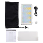 LED-013 Pocket 112 LEDs Professional Vlogging Photography Video & Photo Studio Light with OLED Display & Cold Shoe Adapter Mount for Canon / Nikon DSLR Cameras, 112 LED