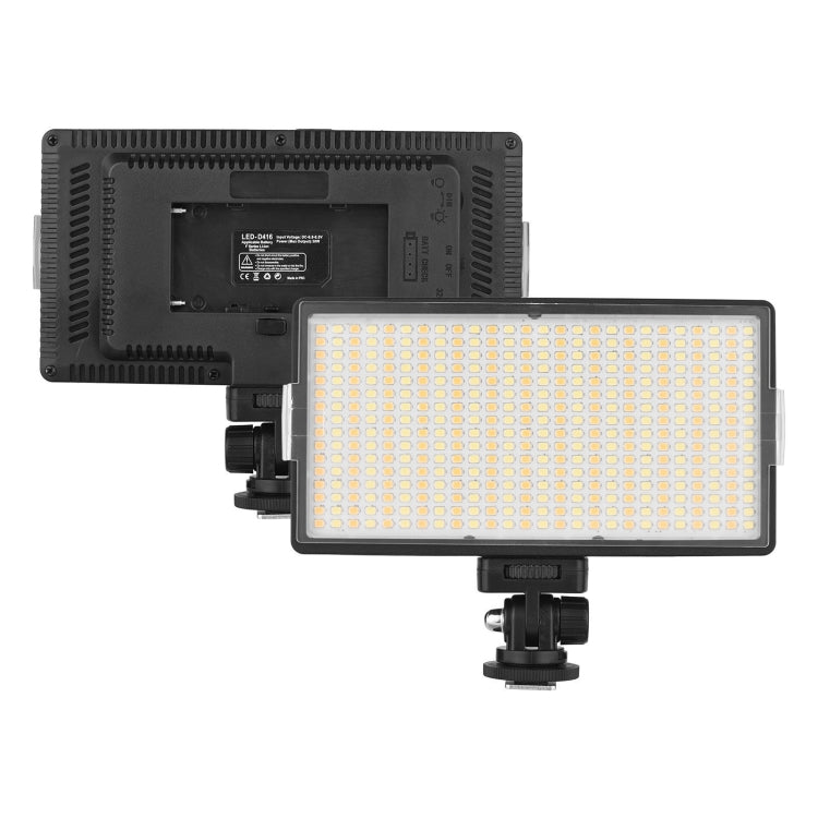 LED01 416 LEDs 3600LM Professional Vlogging Photography Video & Photo Studio Light for Canon / Nikon DSLR Cameras, 416 LED