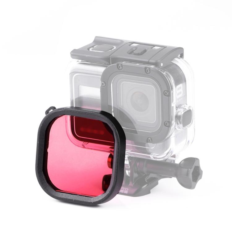 Square Housing Diving Color Lens Filter for GoPro HERO8 Black Original Waterproof Housing, Pink, Purple, Red