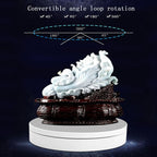 13.8cm USB Charging Smart 360 Degree Rotating Turntable Display Stand Video Shooting Props Turntable for Photography, Load 3kg