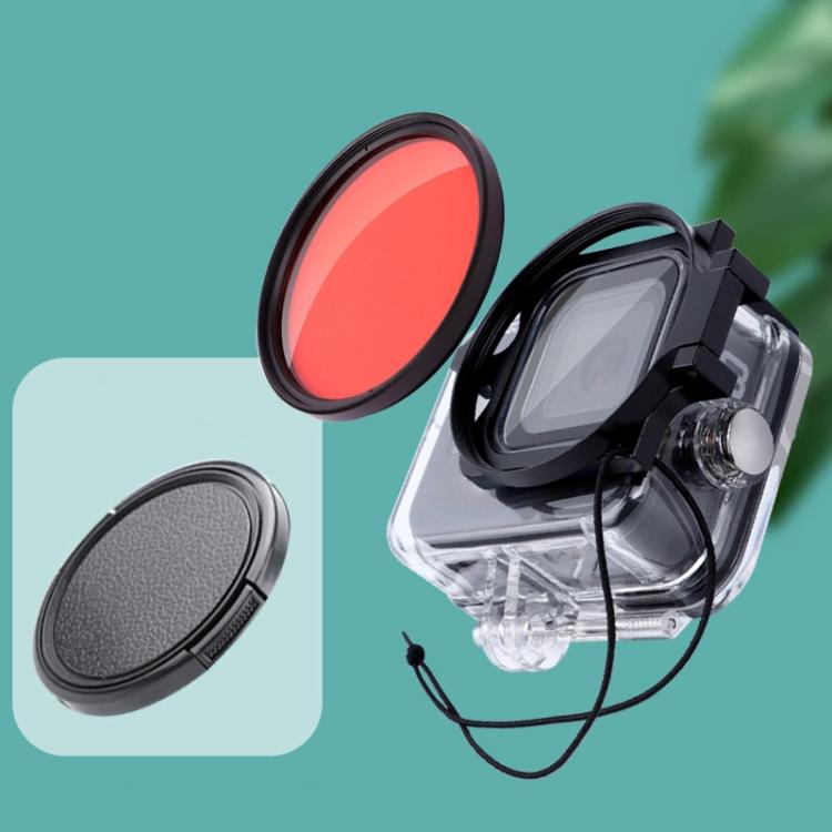 RUIGPRO for GoPro HERO8 Professional 58mm Color Dive Housing Lens Filter + Dive Housing Waterproof Case with Filter Adapter Ring & Lens Cap