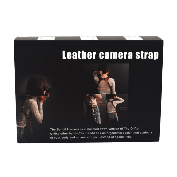 Quick Release Anti-Slip Dual Shoulder Leather Harness Camera Strap with Metal Hook for SLR / DSLR Cameras, Dual Shoulder(Brown), Dual Shoulder(Black)