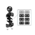 25mm Ball Head Motorcycle Rearview Mirror Fixed Mount Holder with 4 Styles Gaskets for GoPro, Insta360, DJI and Other Action Cameras, 25mm Ball Head with 4 Styles Gaskets