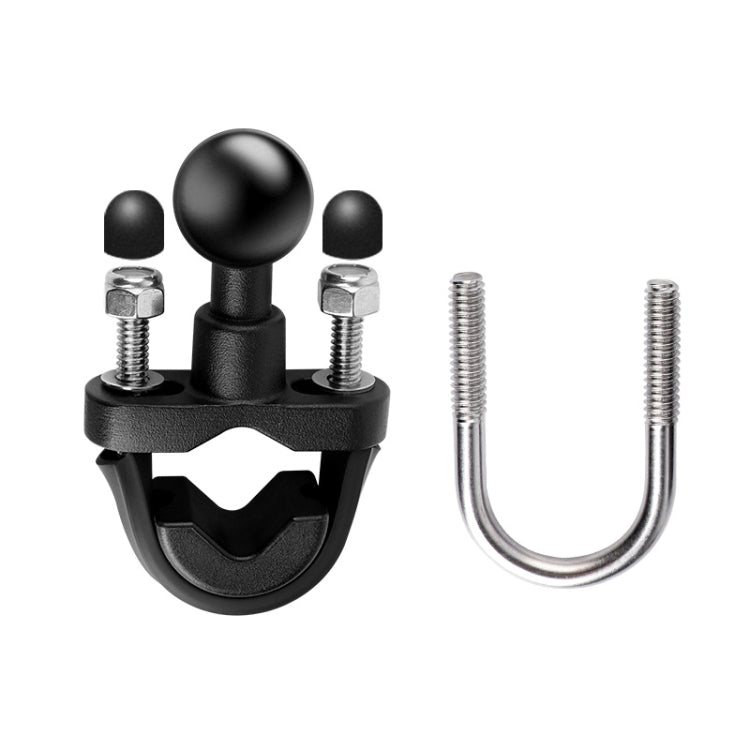 25mm Ball Head Motorcycle Rearview Mirror Fixed Mount Holder with 2 types of U-bolts for GoPro, Insta360, DJI and Other Action Cameras, 25mm Ball Head with 2 types U-bolts