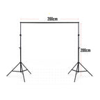 200x200cm Photo Studio Background Support Stand Backdrop Crossbar Bracket Kit, 200x200cm