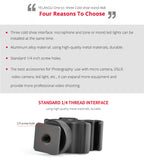 YELANGU YLG0601A A68 3-Head Cold Shoe Mount Adapter Microphone Flash Light Metal Holder Bracket, YELANGU A68 3-Head Cold Shoe