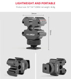YELANGU YLG0601A A68 3-Head Cold Shoe Mount Adapter Microphone Flash Light Metal Holder Bracket, YELANGU A68 3-Head Cold Shoe