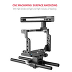 YELANGU C15 YLG0711A Video Camera Cage Stabilizer with Handle & Rail Rod for Nikon Z6 / Z7, YLG0711A