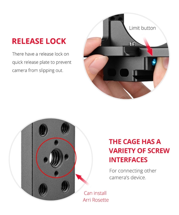 YELANGU C15-A YLG0711A-A01 Video Camera Cage Stabilizer for Nikon Z6 / Z7, YLG0711A-A01