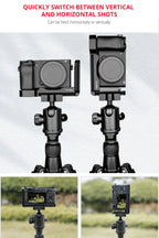 YELANGU YLG0715A 1/4 inch Vertical Shoot Quick Release L Plate Bracket Base Holder for Sony A6300 / A6000 / A6100 / A6400 / A6500, For Sony A6300