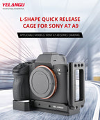 YELANGU CL6 YLG0712A Vertical Shoot Quick Release L Plate Bracket Base Holder for Sony A9 (ILCE-9) / A7 III/ A7R III, For Sony A9
