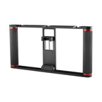 YELANGU PC05 YLG0909B Vlogging Live Broadcast Smartphone Metal Cage Video Rig Filmmaking Recording Handle Stabilizer Bracket for iPhone, Galaxy, Huawei, Xiaomi, HTC, LG, Google, and Other Smartphones, YLG0909B