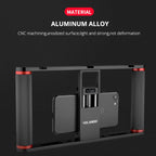 YELANGU PC05 YLG0909B Vlogging Live Broadcast Smartphone Metal Cage Video Rig Filmmaking Recording Handle Stabilizer Bracket for iPhone, Galaxy, Huawei, Xiaomi, HTC, LG, Google, and Other Smartphones, YLG0909B