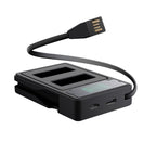 LCD Screen Dual Batteries Charger with Displays Charging Capacity for GoPro HERO9 Black / HERO10 Black, Displays Charging Capacity