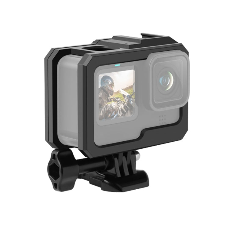 For GoPro HERO10 Black / HERO9 Black ABS Plastic Border Frame Mount Protective Case with Buckle Basic Mount & Screw, ABS Plastic Border Frame