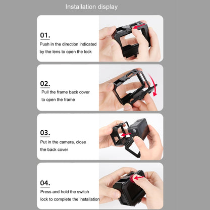 For GoPro HERO10 Black / HERO9 Black ABS Plastic Border Frame Mount Protective Case with Buckle Basic Mount & Screw, ABS Plastic Border Frame
