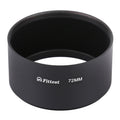 FITTEST 72mm Thread Type Straight Tube Full Metal Lens Hood Shade for Medium Telephoto Lens, 72mm