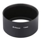 FITTEST 72mm Thread Type Straight Tube Full Metal Lens Hood Shade for Medium Telephoto Lens, 72mm